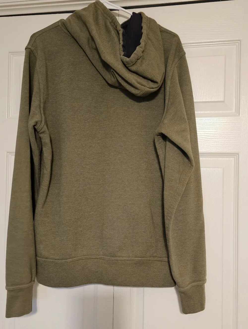 The North Face Men's Olive Green Pullover Hoodie with Black Logo